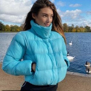 alo gold rush puffer xs